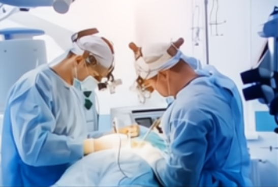 two doctors performing a surgical operation 